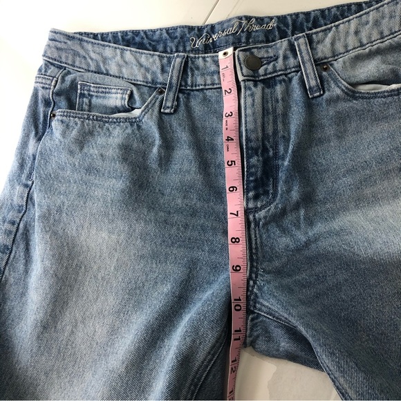 UNIVERSAL THREAD Women’s Wide Leg Cropped Raw Hem Mid Wash Jeans Cotton … - Picture 9 of 9